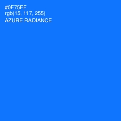 #0F75FF - Azure Radiance Color Image